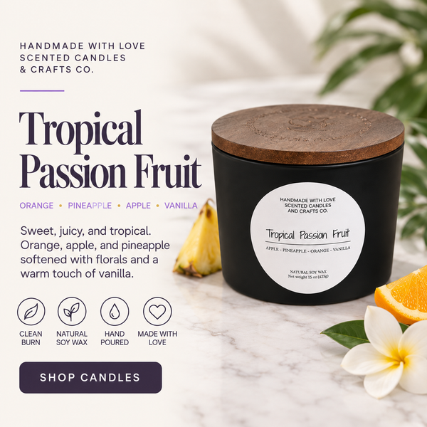 Tropical Passion Fruit - 15 oz 3-Wick Scented Candle